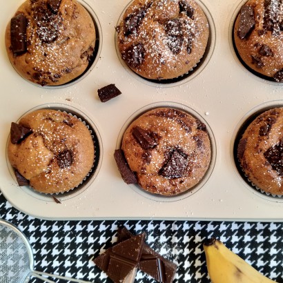 Muffinki bananowe z czekoladą 